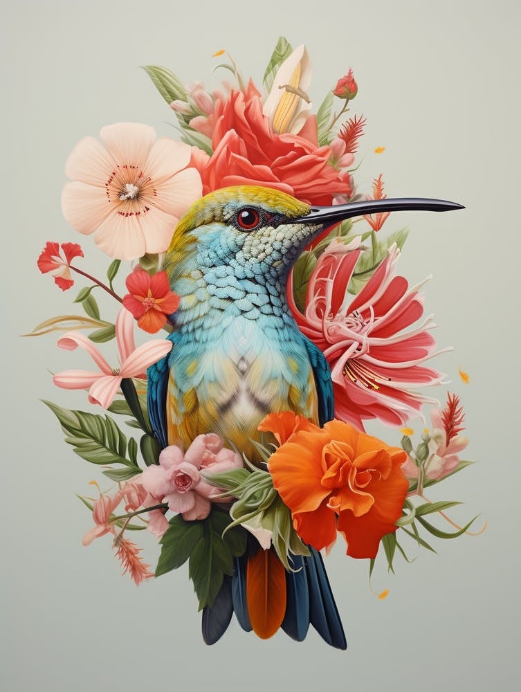 Bird With A Flower Crown Hummingbird 3