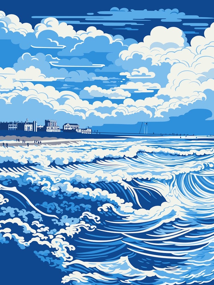 A Screen Print Of Cromer Beach Norfolk3