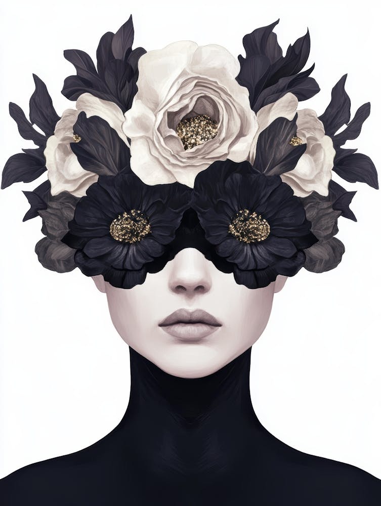 Black And White Flower