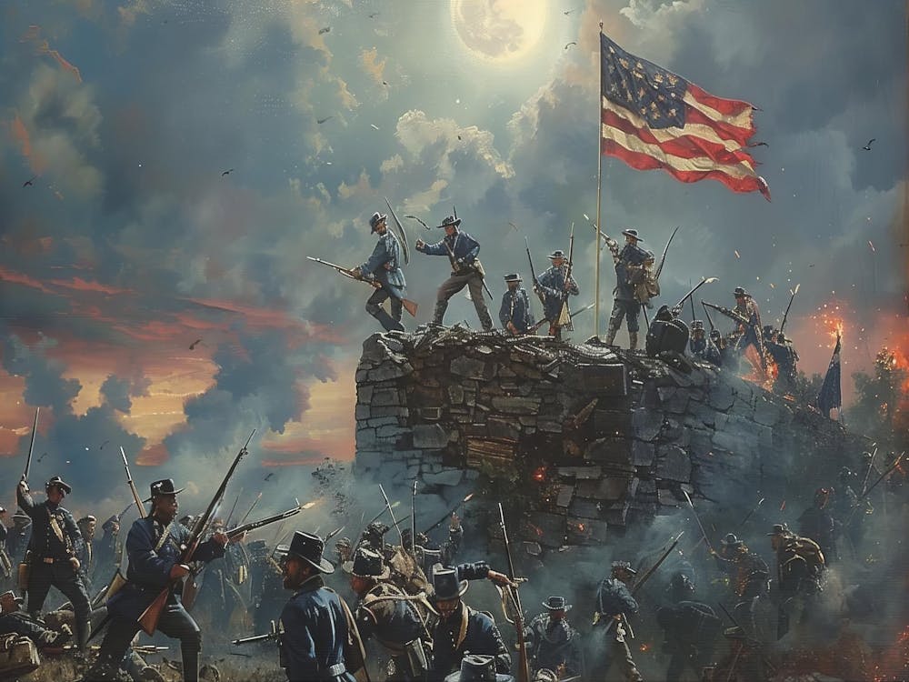 American War Painting, Wall Art, Patriotic Military Art, Veteran Gift, Symbolism Art, America Soldiers Painting, Home Canvas Print