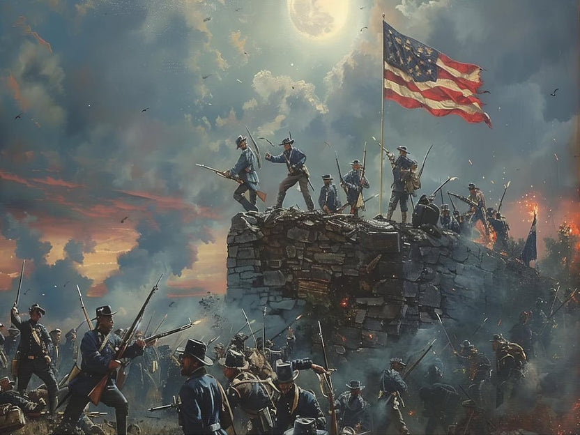 American War Painting, Wall Art, Patriotic Military Art, Veteran Gift, Symbolism Art, America Soldiers Painting, Home Canvas Print