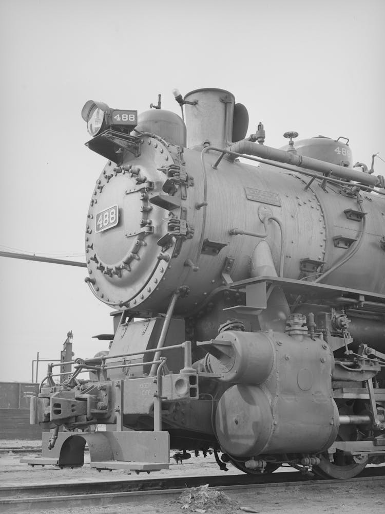 Détail de Locomotive de Manœuvre dans les Dépôts de Big Spring, Texas par Russell Lee