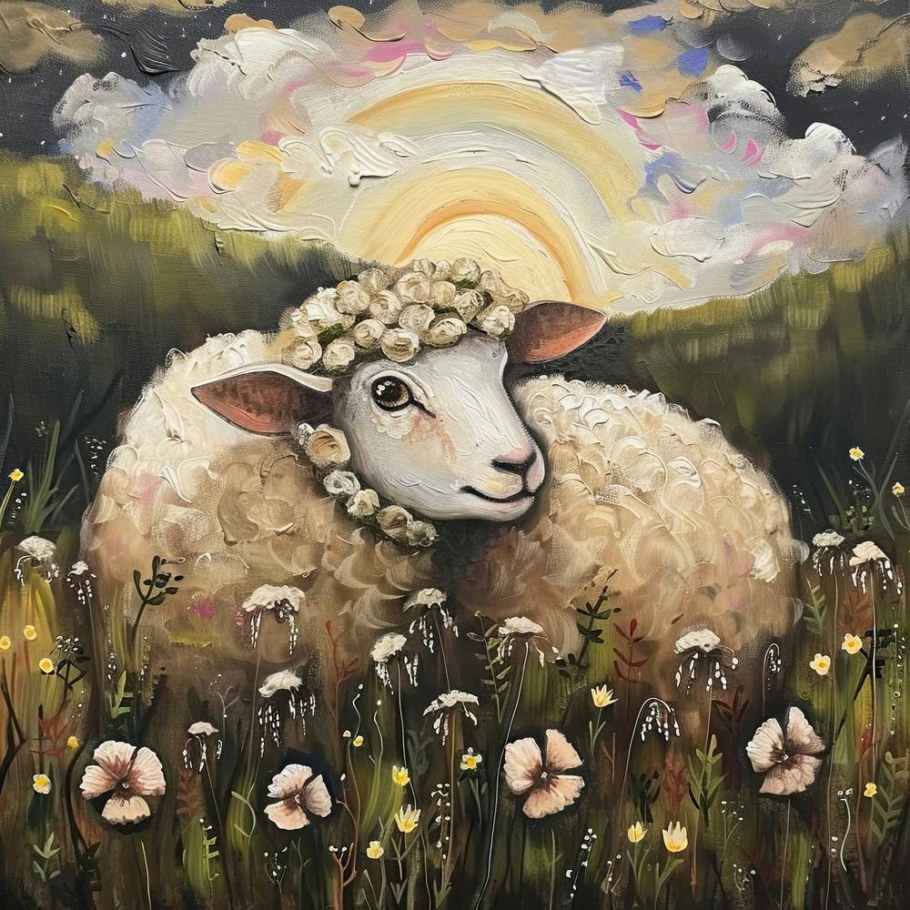 Sheep Fairycore Painting 3
