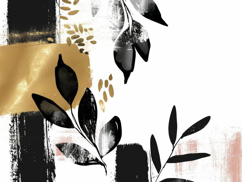 Gold And Black Canvas Print 57