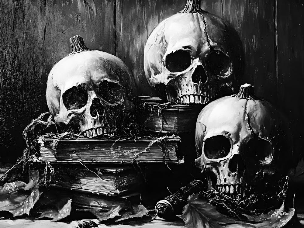 Skulls On Books