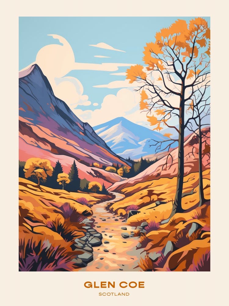 Glen Coe Scotland 1 Hike Poster