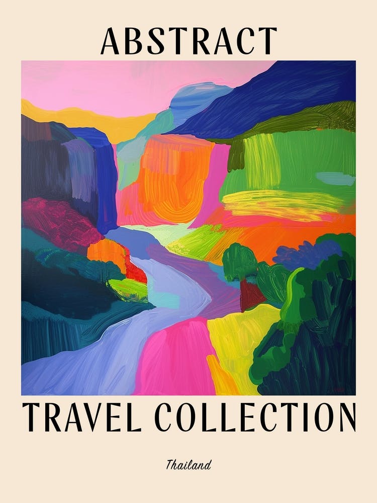 Abstract Travel Collection Poster Thailand 2