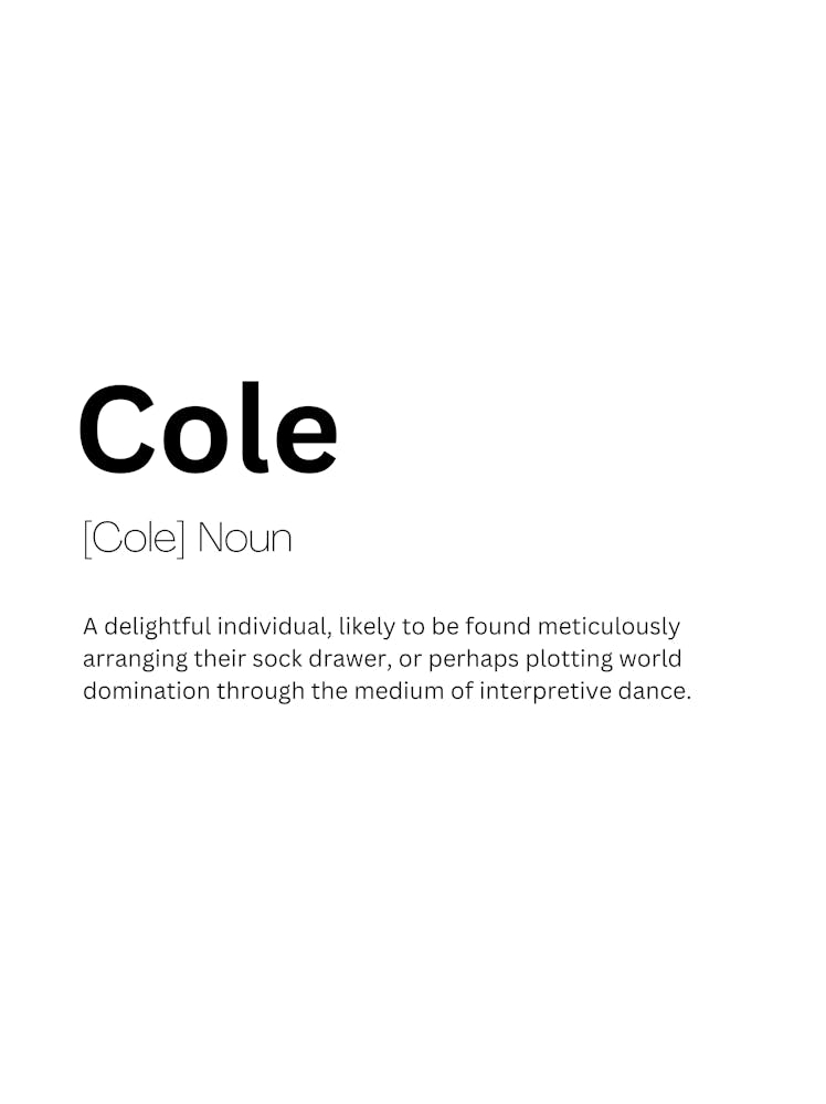 Cole Definition Meaning