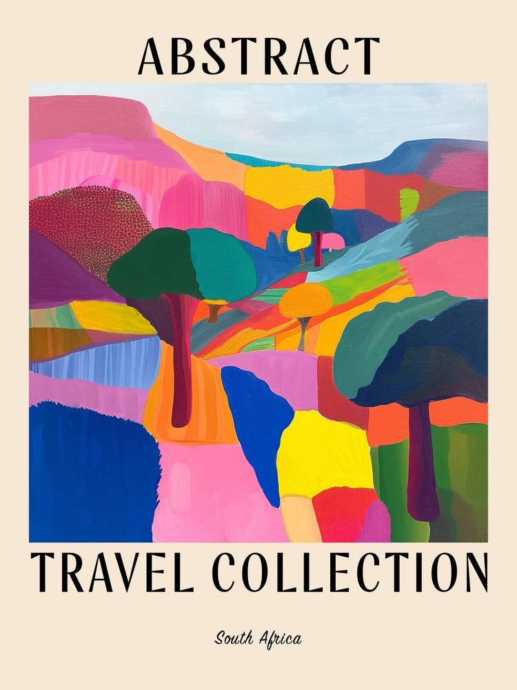 Abstract Travel Collection Poster South Africa 2