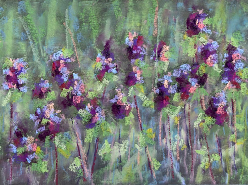 Thyme abstract soft pastel painting