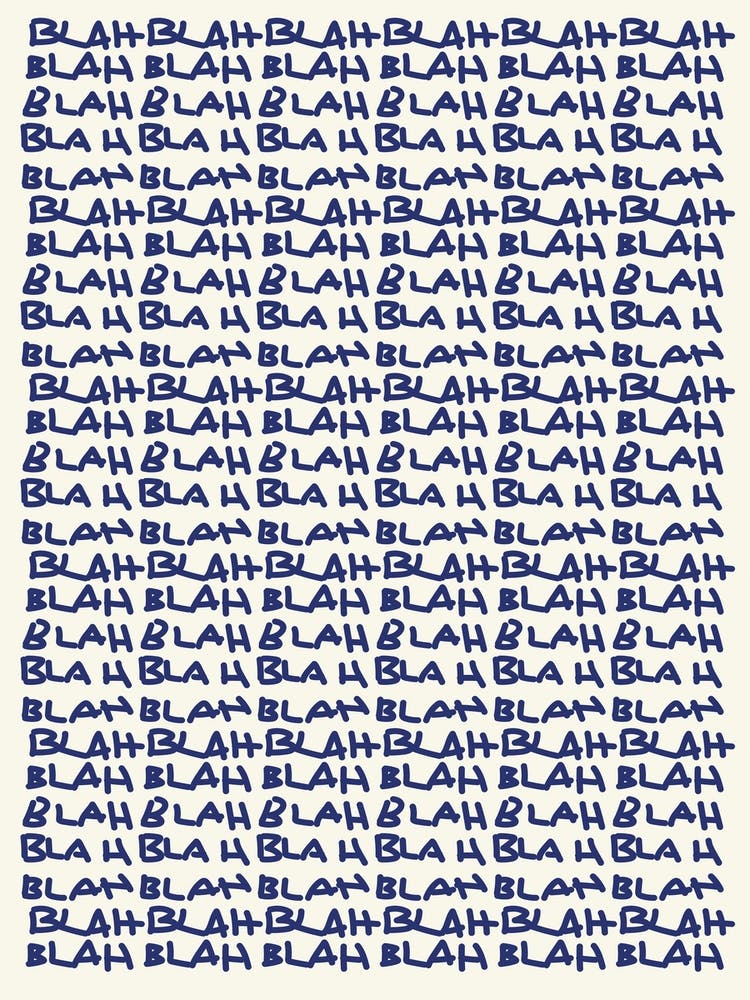 Blue Blah Typography