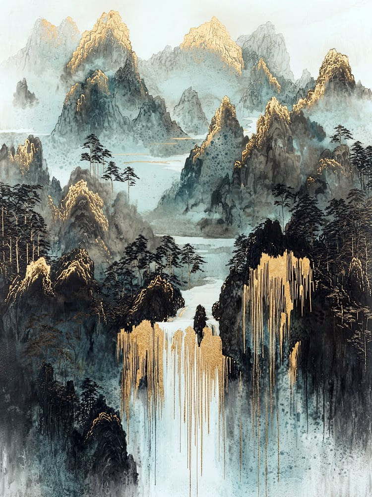 Carstensz Gold Glow Abstract Serenity