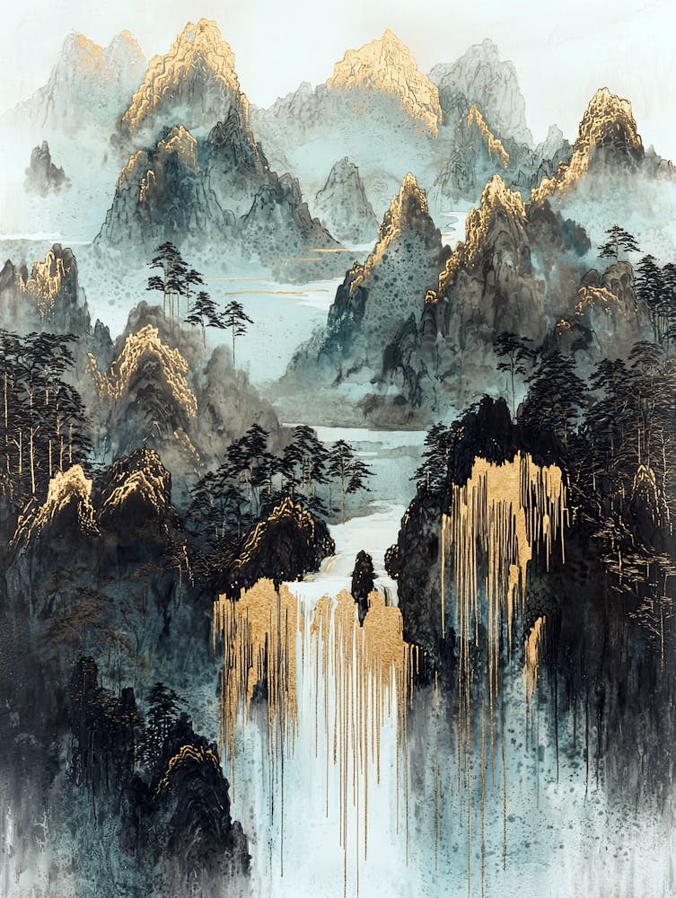 Carstensz Gold Glow Abstract Serenity