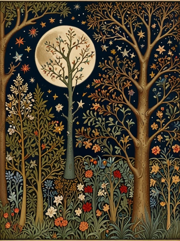 William Morris Moonlight In The Woods 66