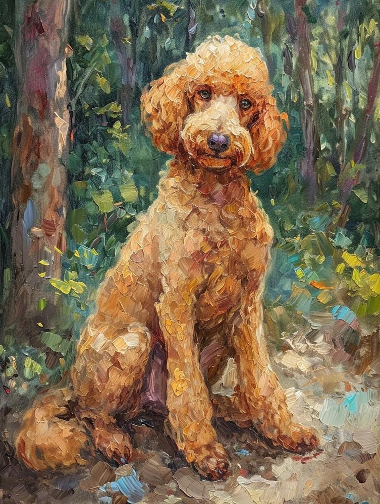 Poodle Acrylic Painting 3