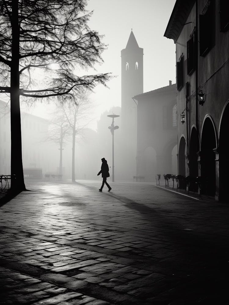 Lucca, Italy,  Black And White Analogue Photography  1