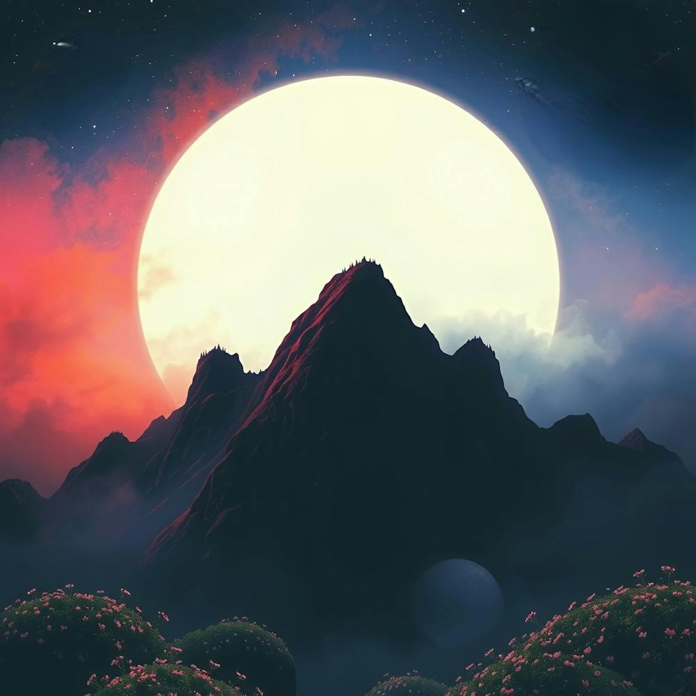 Moon Over Mountains