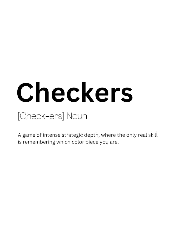 Checkers Definition Meaning