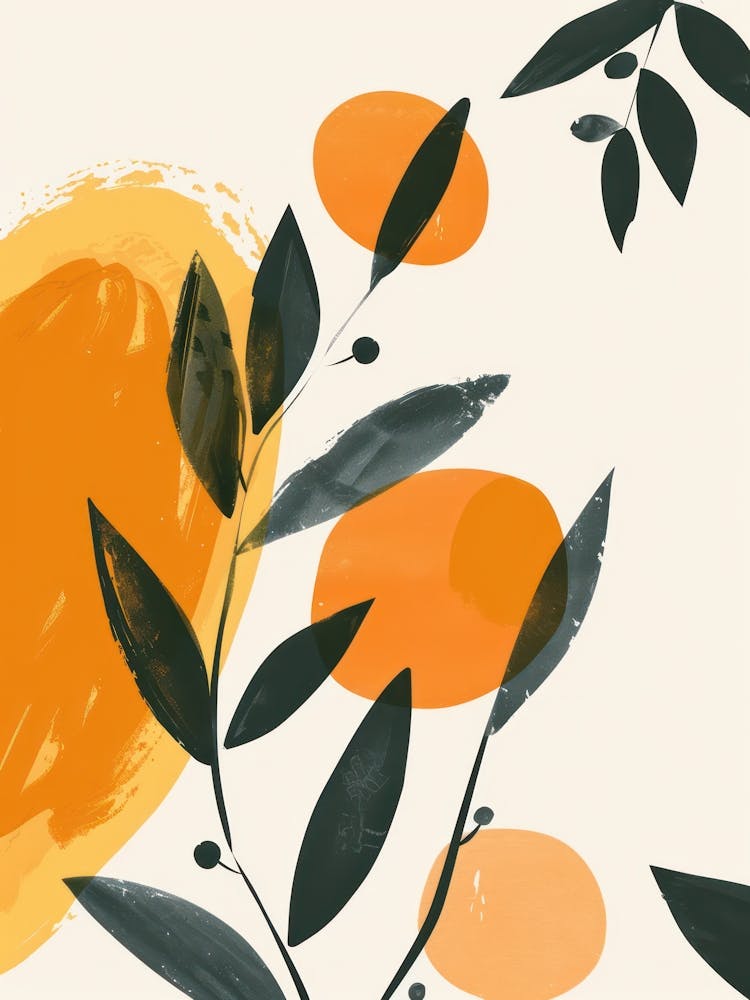 Oranges Close Up Illustration 2