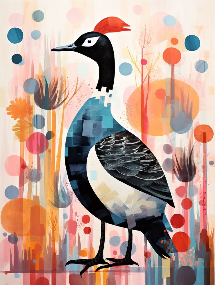 Collage de peinture d'oiseau Foulque 3