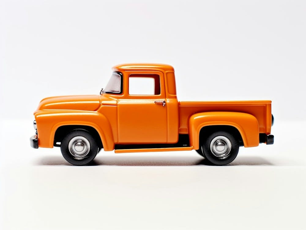 Toy Car 56 Ford Truck Orange 2