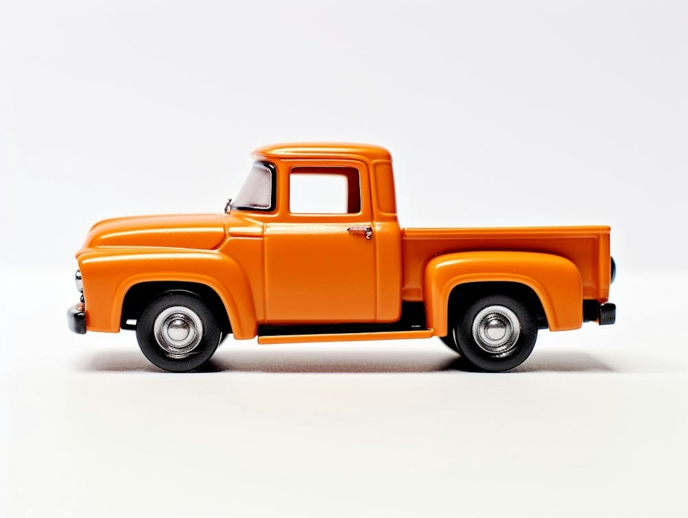 Toy Car 56 Ford Truck Orange 2
