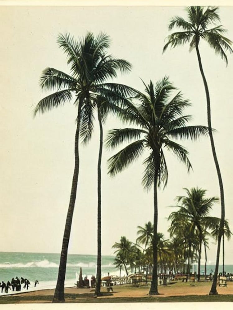 Galle Face Green Beach Colombo Sri Lanka Vintage