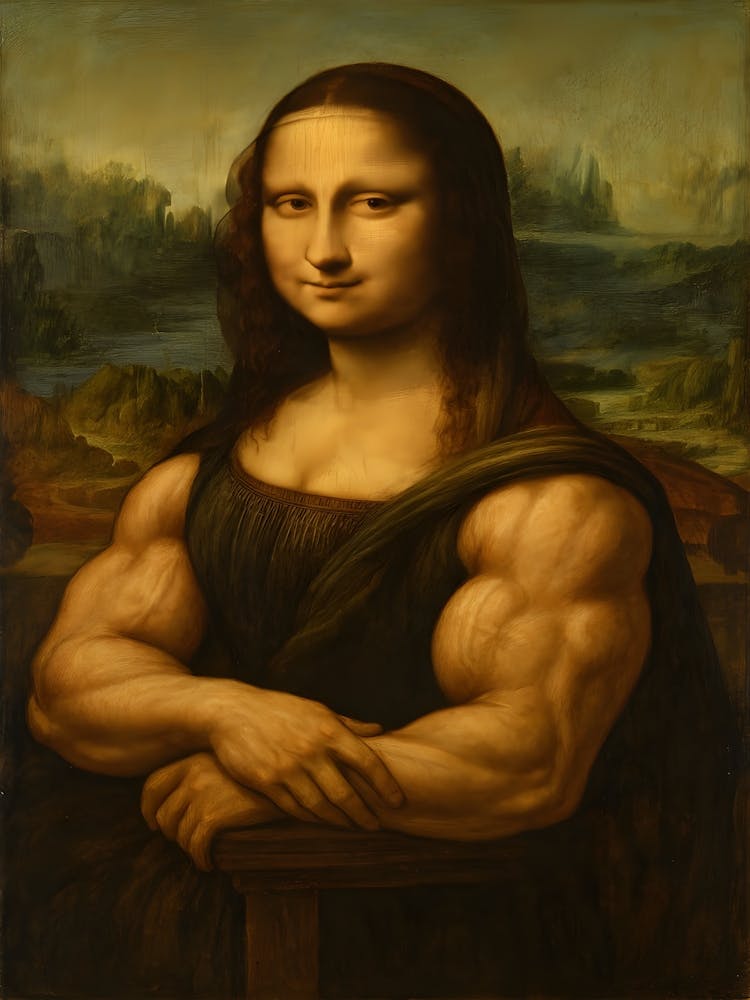 mona lisa altered print 1
