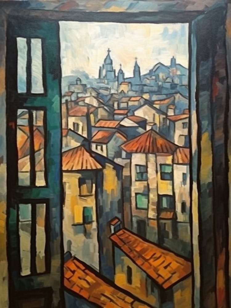 Window View Florence Of In The Style Of Cubism 4
