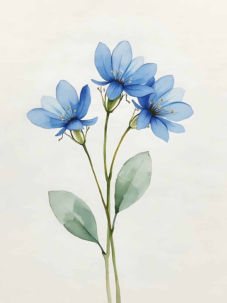 Schwebende blaue Wunschblumen