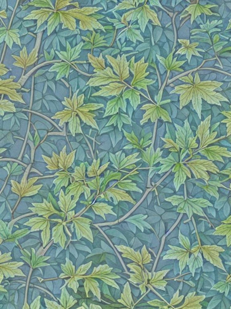 Japanese Maple 2 tree Vintage Botanical