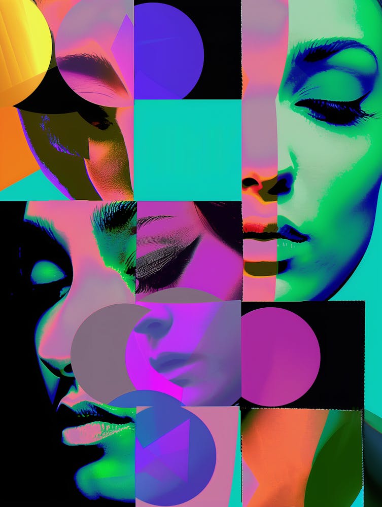 Fashion, faces, abstract, 