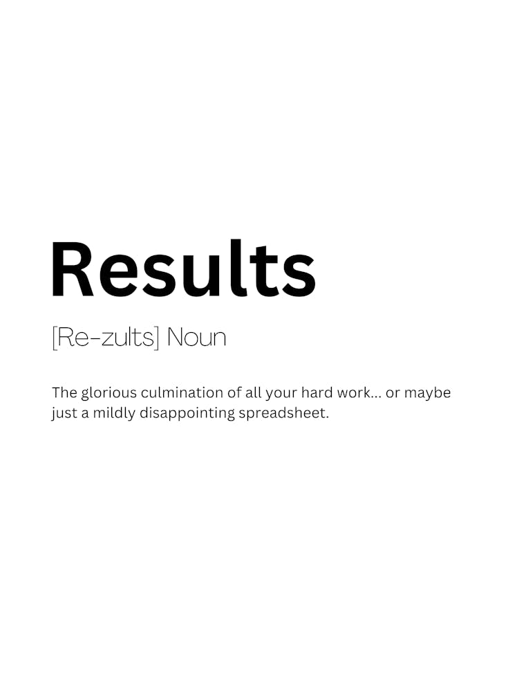 Results Definition Meaning 1