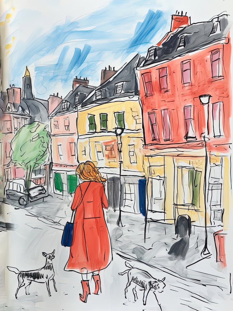Dublin, Dreamy Storybook Illustration 2