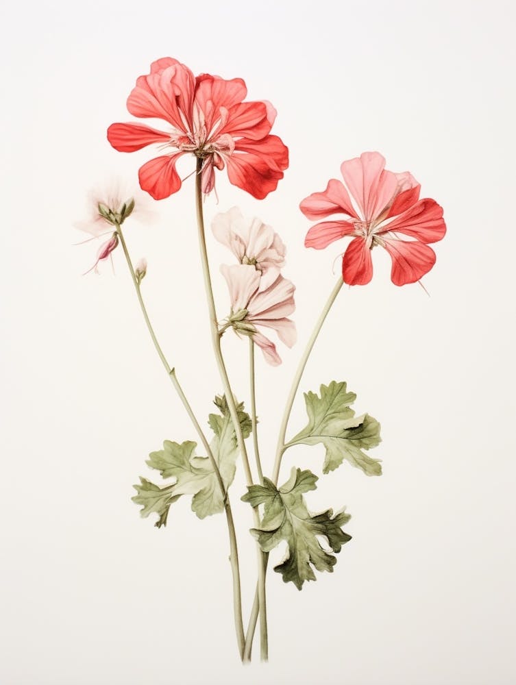 Pressed Flower Botanical Art Geranium 4
