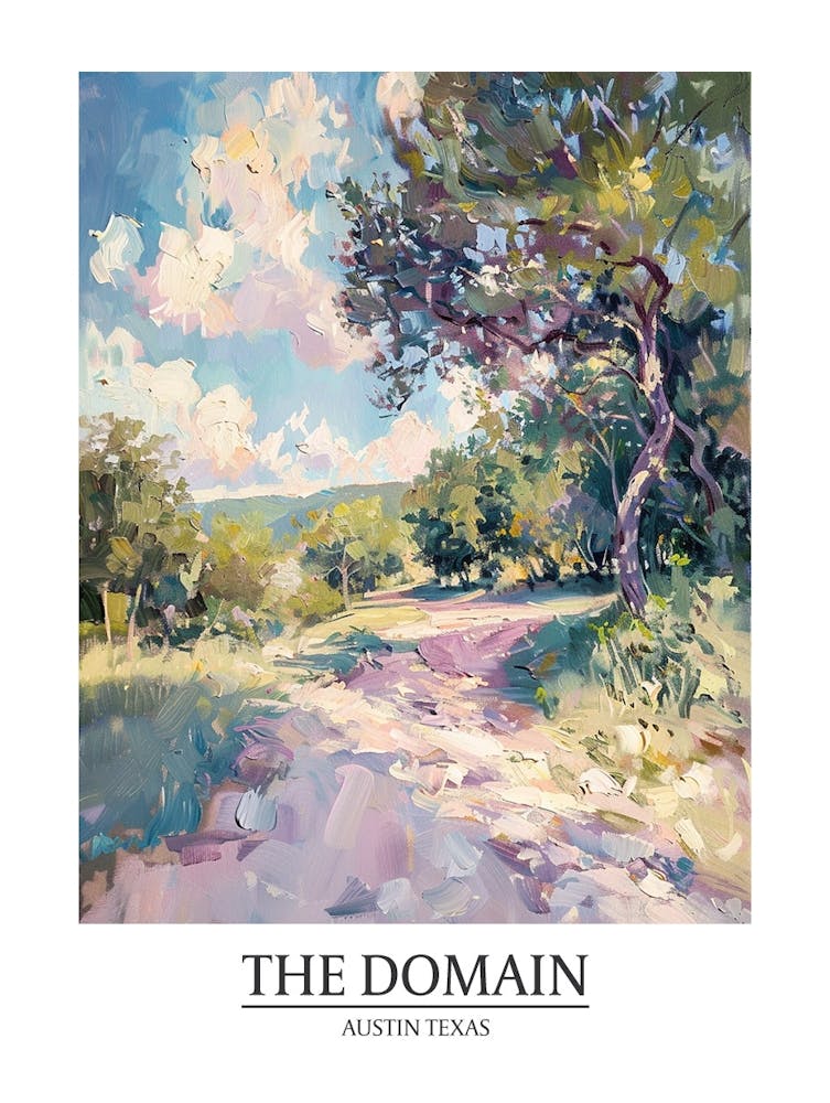 The Domain Austin Texas Oil Painting 1 Poster