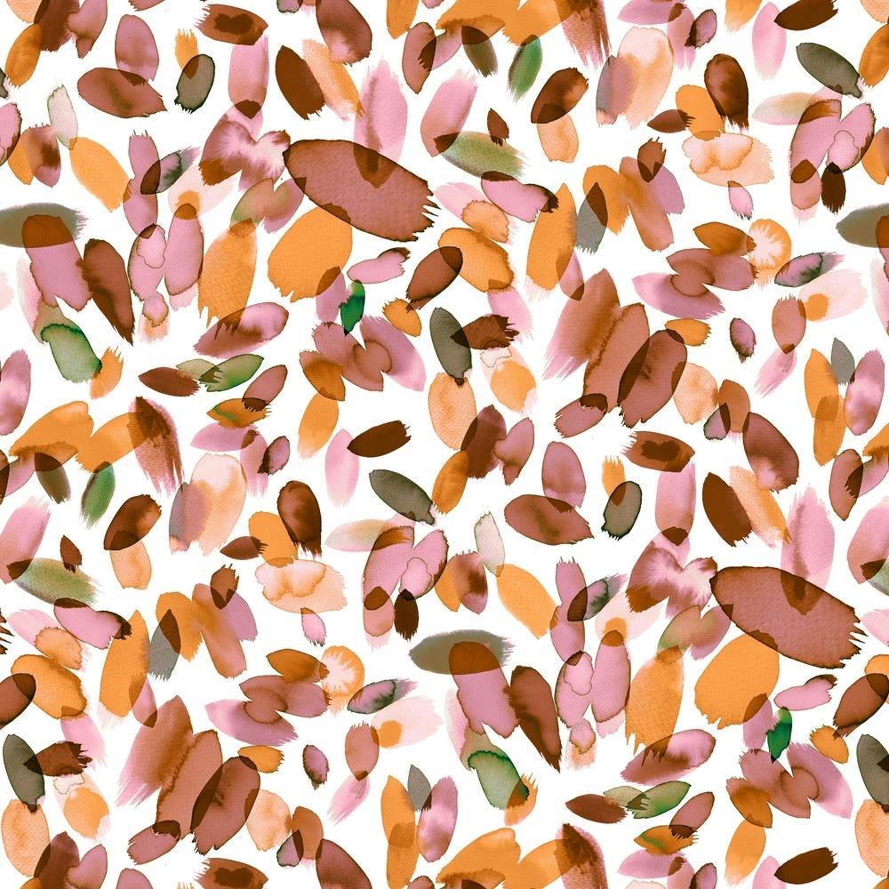 Taches De Pétales À L'Aquarelle Carré Orange