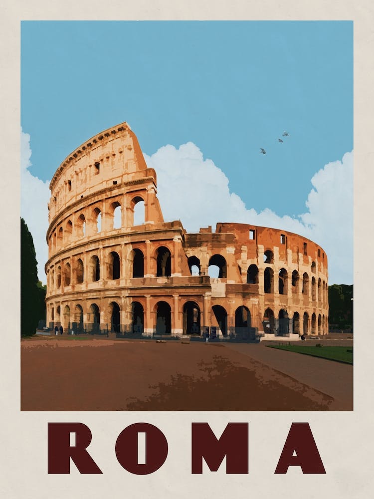Rome Italie Colisée Affiche de Voyage