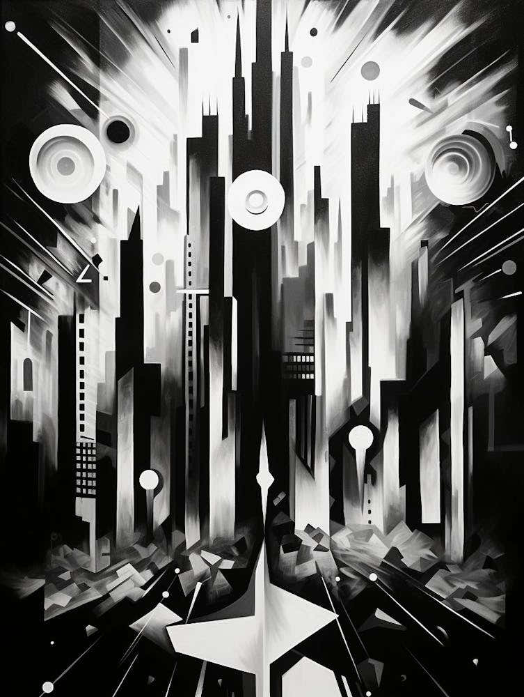 Perception Abstract Black And White 5