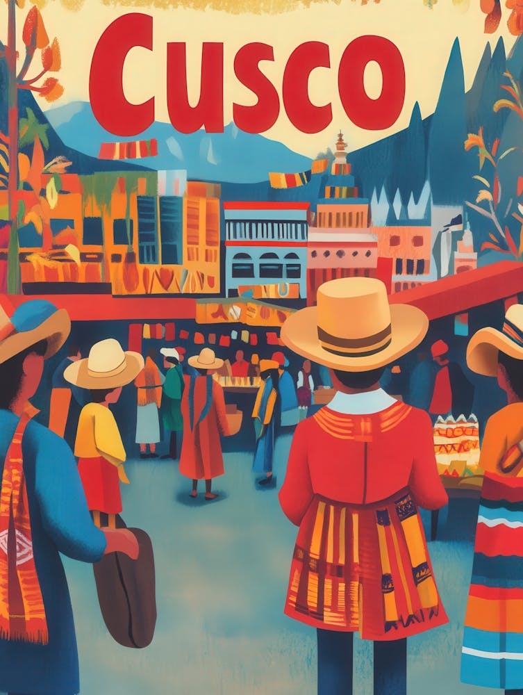 Aihrgdesign A 1970s Inspired Travel Poster For Cusco