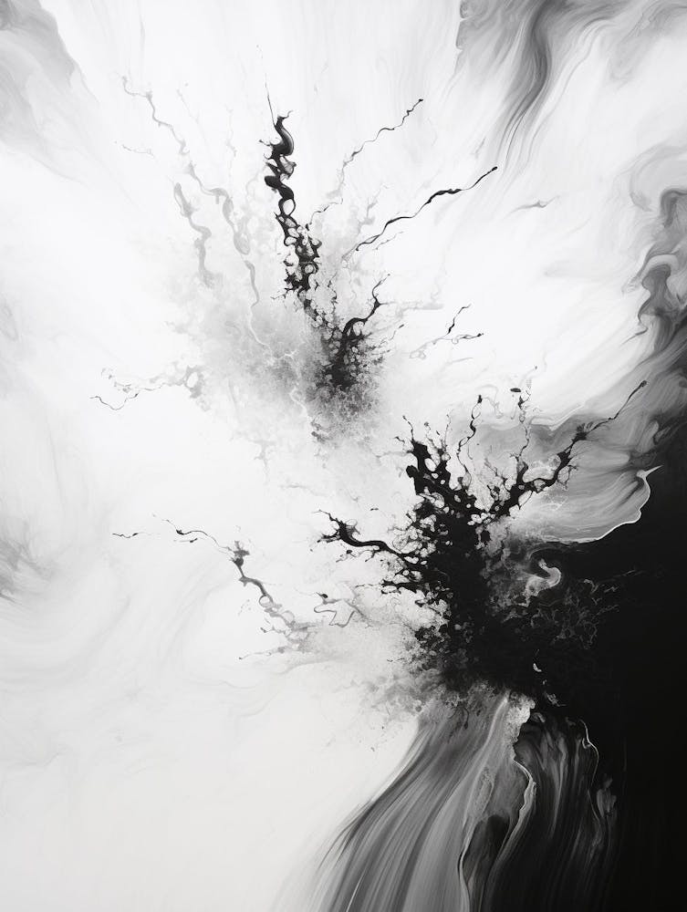 Celestial Whsipers Abstract Black And White 3