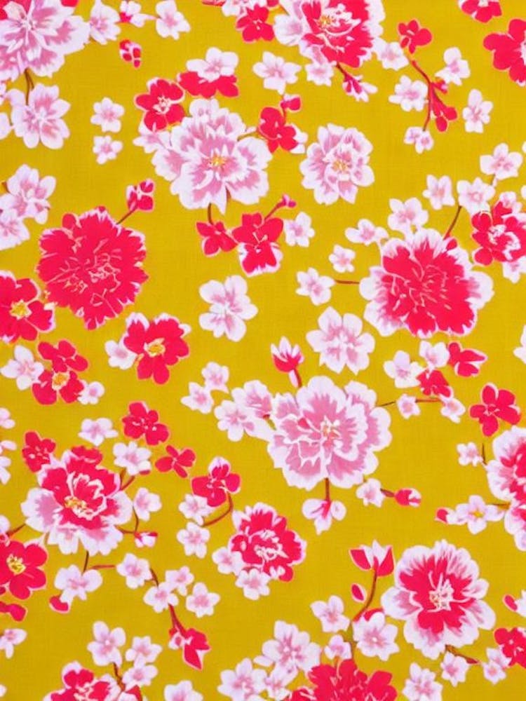 Snapdragon Floral Print Warm Tones 1 Flower