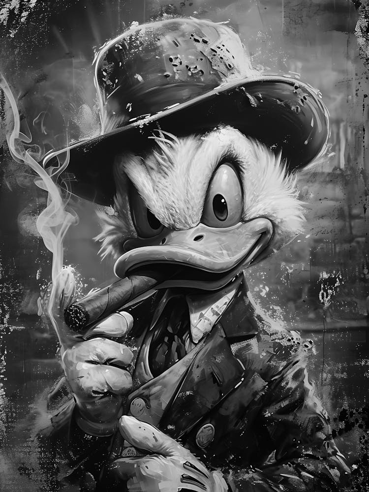 Donald Duck Smoking A Cigarette