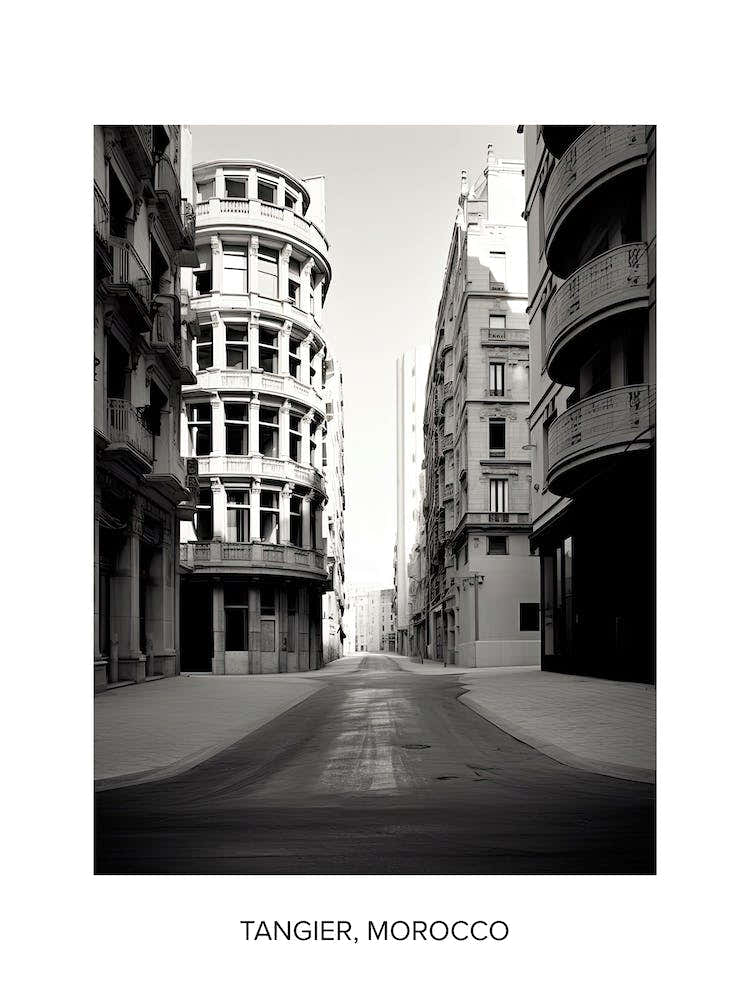 Poster Of Valencia, Spain, Photography In Black And White 2