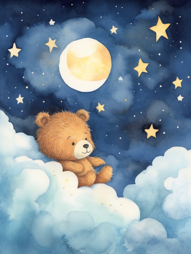 Baby Bear 1 Sleeping In The Clouds