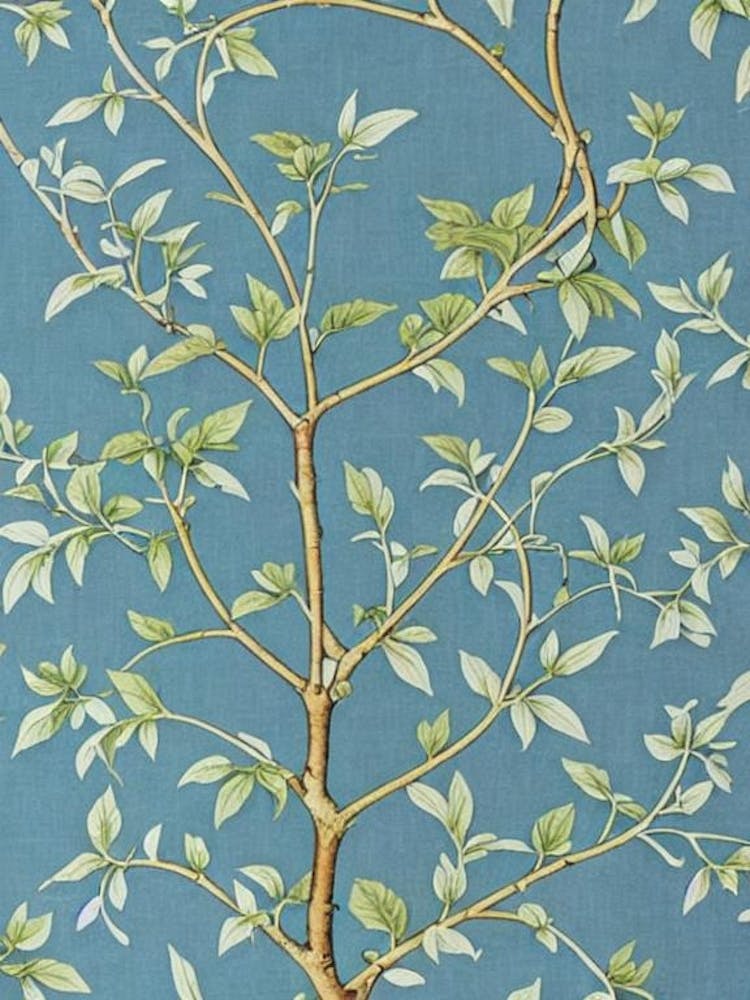 Paper Mulberry tree Vintage Botanical