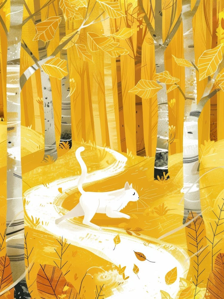 Birch Forest In Autumn