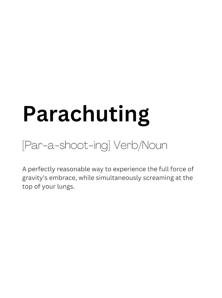 Parachuting Definition Meaning