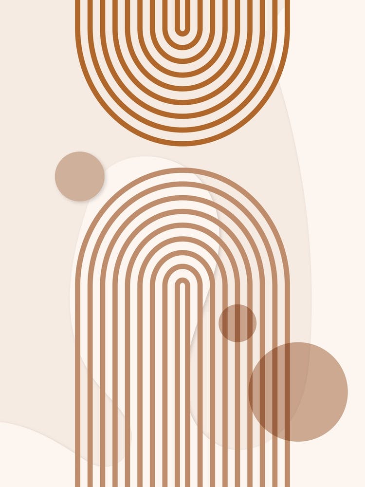 Formes Géométriques Minimalistes Scandinaves Beige 1