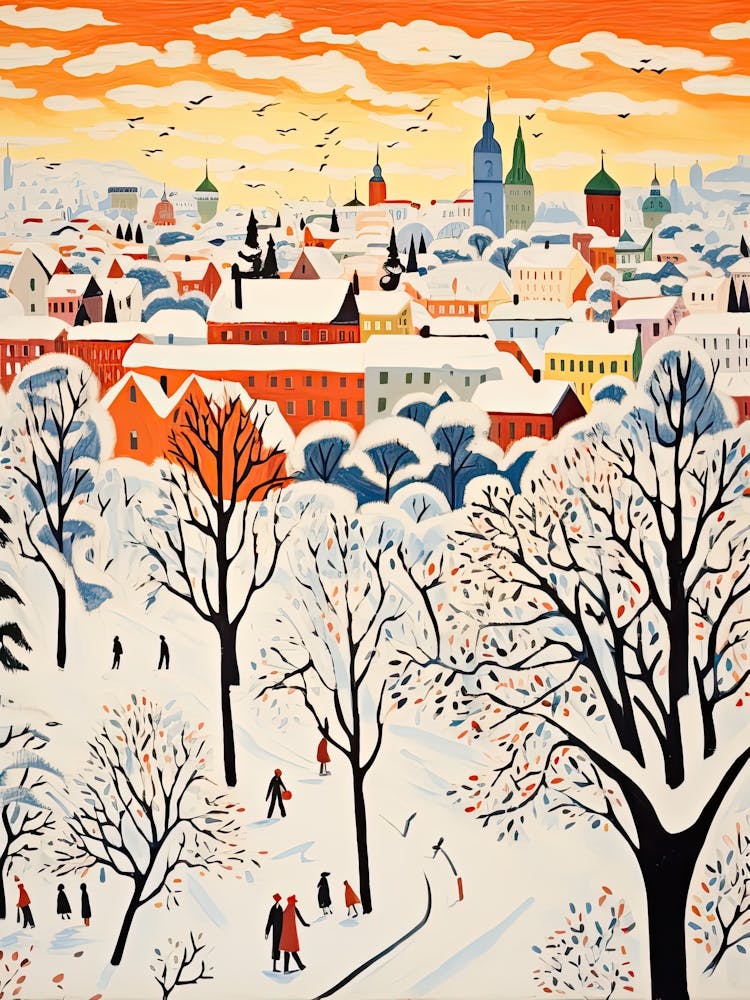 Winter Snow Helsinki   Finland Snow Illustration